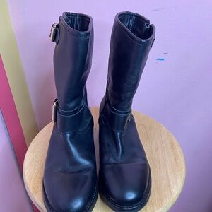 Black Leather Women's Boots